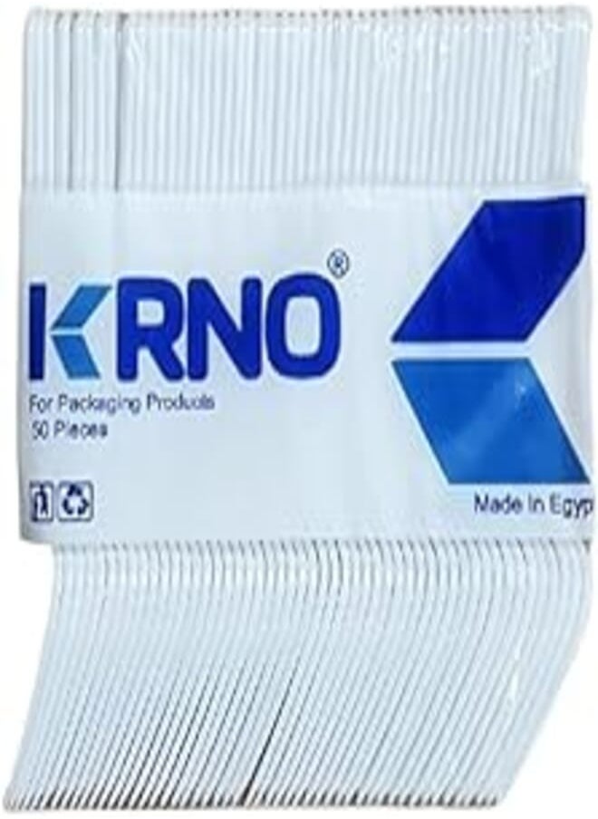 Generic Krno Disposable Heavy Duty Plastic Forks Set of 50 (White) 