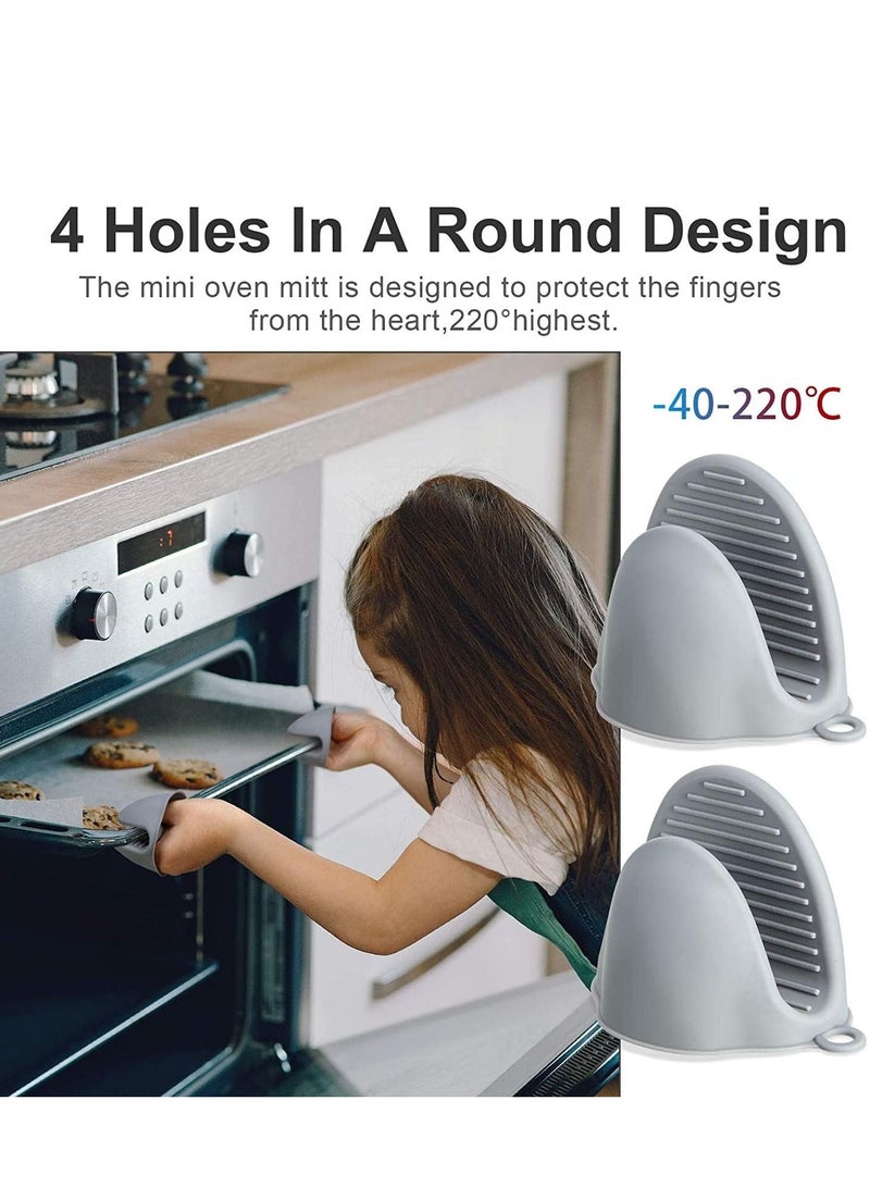 SYOSI Air Fryer Silicone Pot 2 Pieces Mini Oven Gloves Insert Bowl Replacement of Parchment Paper Liners Food Safe Reusable Basket Non-Stick 8-inch  - Image 5