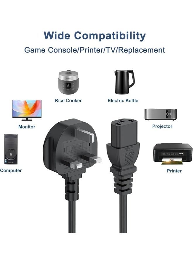 TP-BRIDGE Premium Quality PC Power Cable 10 Meter | Heavy Duty UK Plug to IEC Connector | Durable Copper Wire | TP-Bridge - Image 2