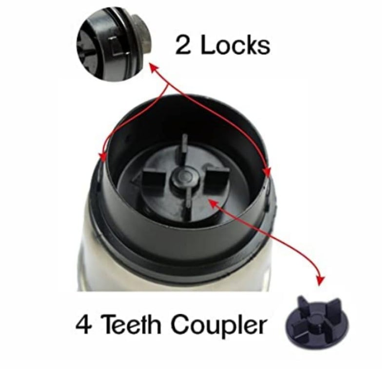 Super Joy Super Joy Mixer Grinder Blender Jar Stainless Steel Mini Chutney Container without Transparent Clip Lid Strong Coupler Ideal Kitchen Accessory for Dry Wet Mixture Dosa Batter (0.5L, Pack of 1)  - Image 2