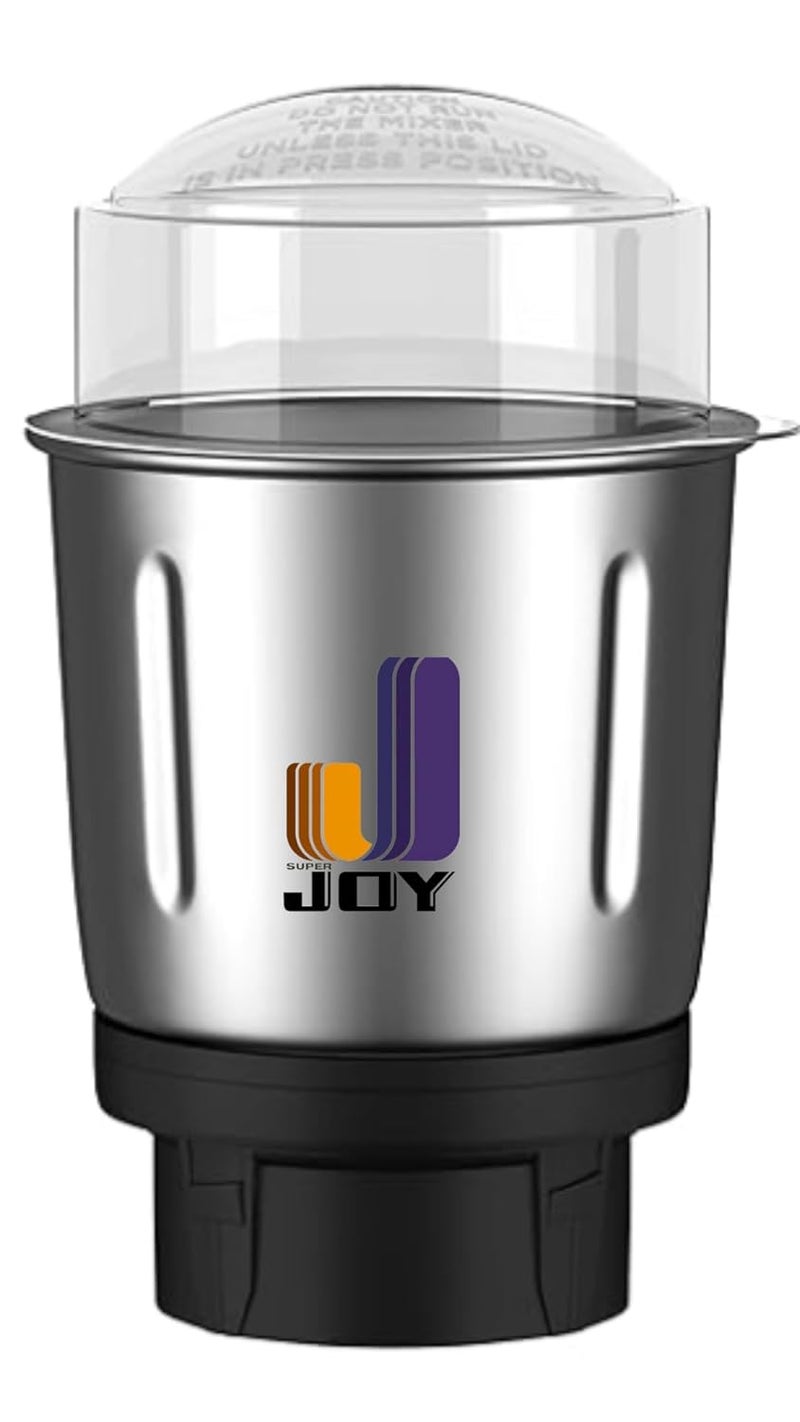 Super Joy Super Joy Mixer Grinder Blender Jar Stainless Steel Mini Chutney Container without Transparent Clip Lid Strong Coupler Ideal Kitchen Accessory for Dry Wet Mixture Dosa Batter (0.5L, Pack of 1)  - Image 1