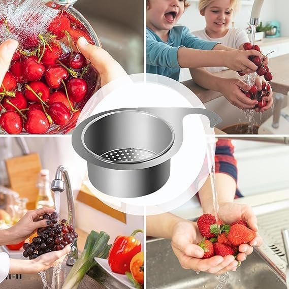 COZY CORNER Stainless Steel Kitchen Sink Strainer Triangular Drain Basket Hanging Storage Rack for Vegetables and Fruits - Image 4