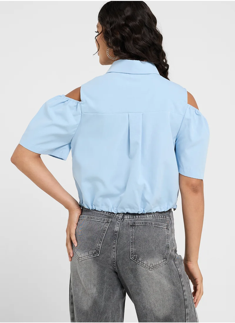 Ginger Cutout Shoulder Shirt
