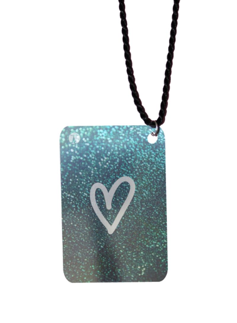 RKN Heart Printed Car Mirror Pendant - Image 2