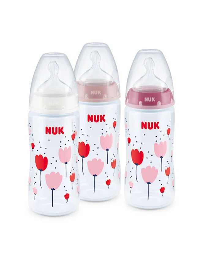 NUK FC Bottle Set Silicone Teat Orthodontic Anti-Colic 0-6