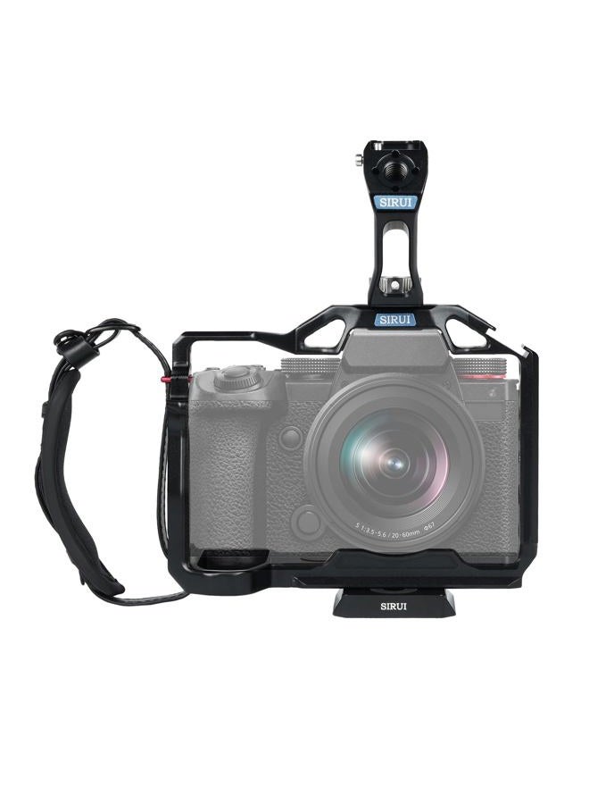 SIRUI S5II S5IIX G9 II Camera Cage with Top Handle, Full Cage for Panasonic LUMIX S5II S5IIX G9 II with Built-in Plate for Arca, NATO Rail, Cold Shoe, Multi Threads, Wrist Strap - Image 1