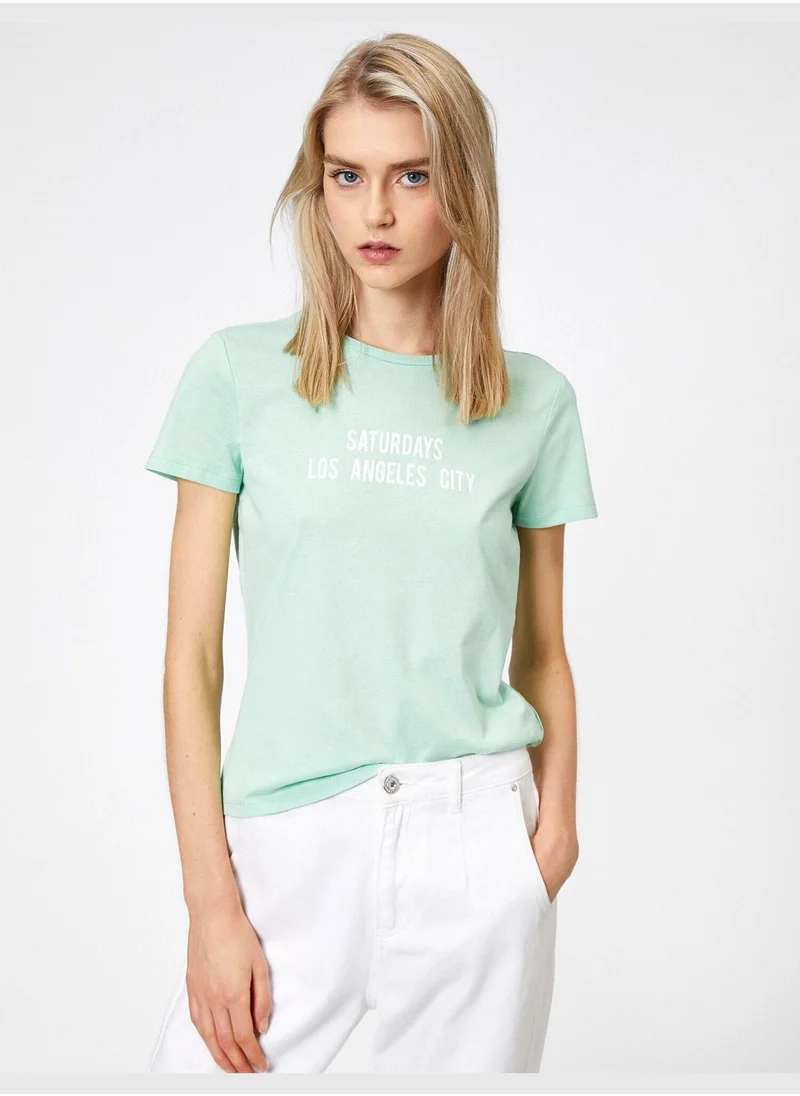 كوتون Letter Printed T-Shirt