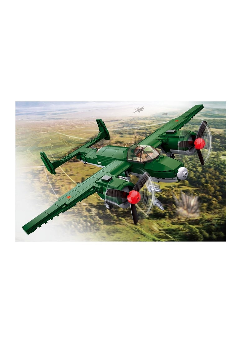 Sluban - WWII Army Tupolev TU-2 Bomber Airplane Bricks Set 311 Pieces - M38-B0688