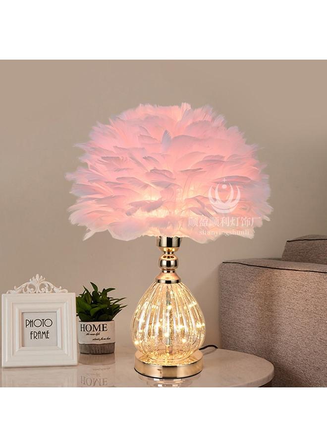 Bluejw New Ins Style Living Room Table Lamp Cute Girl LED Bedroom Bedside Lamp Fashion Creative Internet Famous Feather Lamp - Image 4
