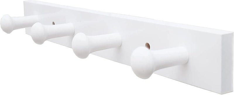 QIAOIDEA Wooden Peg Coat Rack for Kid's Room - Wall Mounted Hooks for Coats, Jackets, Hoodies, Bath Towels & Robes - Hangers for Boys Girls Nursery Room Bedroom Bathroom - Image 1