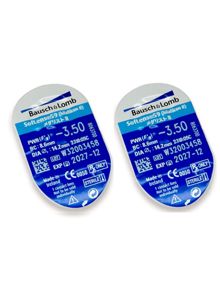 Bausch And Lomb Comfort Soflens 59 Monthly Clear Contact Lenses - 1 Pair (2 Lenses)