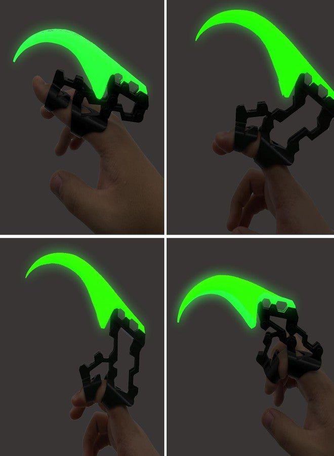 enttgo 3D Printed Halloween Claw Decoration, Five-Finger Mobile Toy, Suitable for Halloween Parties, Cosplay Equipment (Glow at Night - Green) - Image 5