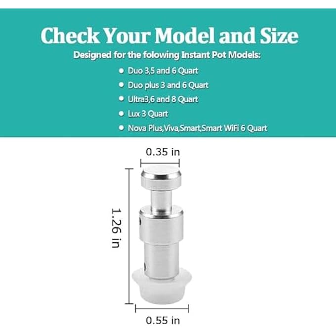 SWIUKPHE مقبض تحرير البخار الأصلي قطع غيار صمام التعويم صمام ضغط عالمي لـ Instant Pot مع 3 أغطية سيليكون وحشيات لـ Instant Ultra 3 6 8 Qt لطنجرة الضغط الكهربائية - Image 5