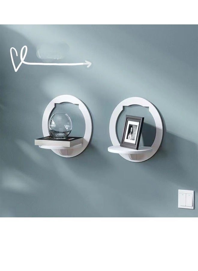 Raffine 2 Piece Wall Shelf Punch Free Bedside Display Stand Flower Pot Holder - Image 2
