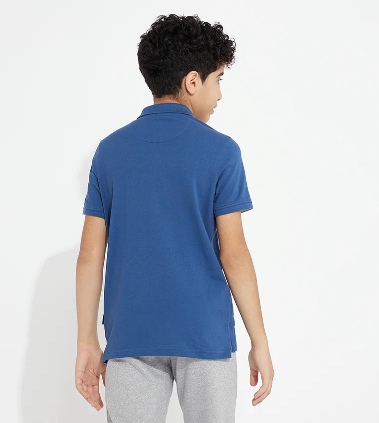 بيفرلي هيلز بولو كلوب تيشيرت بولو بأكمام قصيرة مطرز بشعار