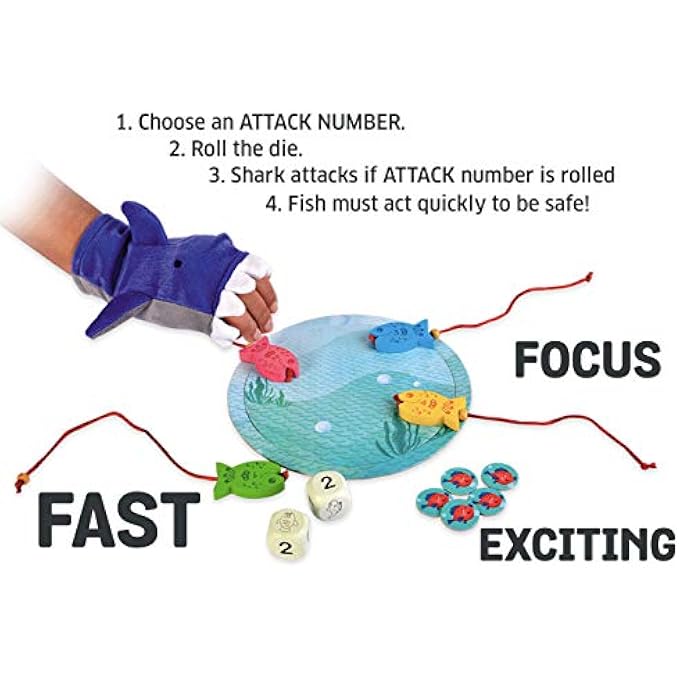 CHALK AND CHUCKLES Beware of The Shark Board Game for Kids 48 Years Fun and Fast Games for Family and Boys Girls Age 5 Yrs and Up - Image 4