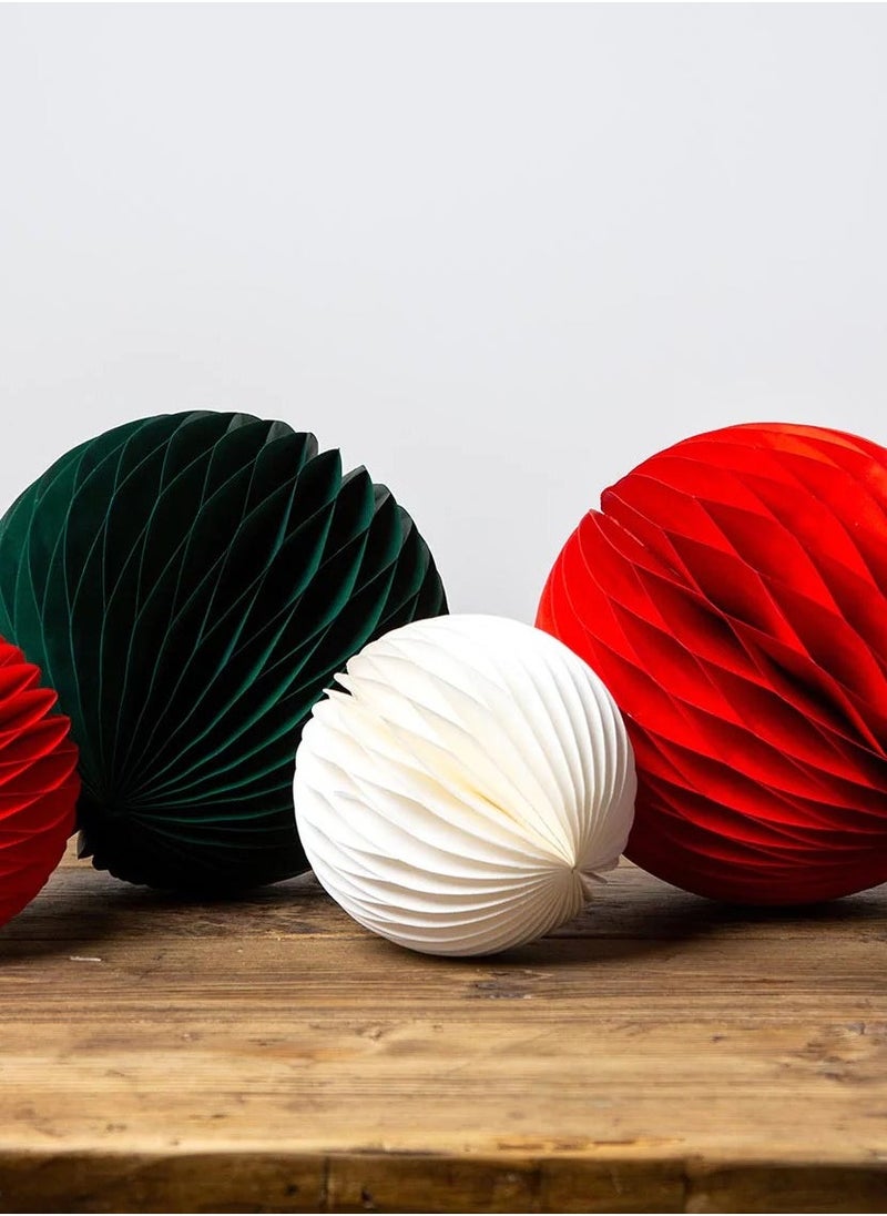 Talking Tables - White Card Honeycomb Ball Decoration Large - Image 1