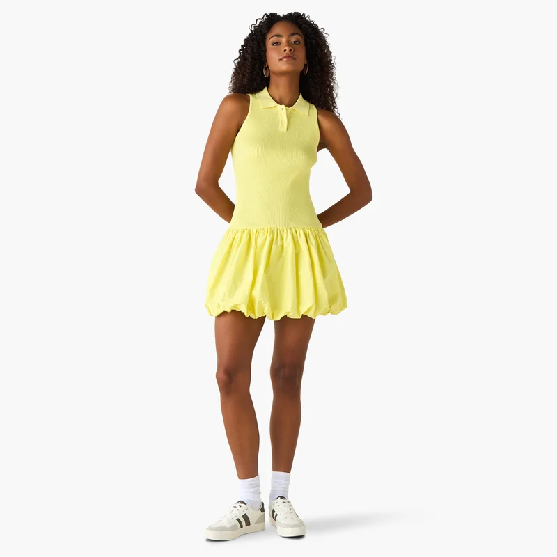 2Xtremz 2Xtremz Ribbed Sleeveless Balloon Dress