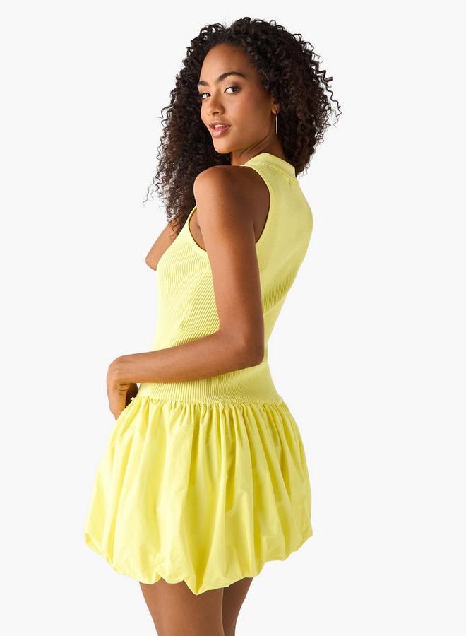 تواكستريمز فستان بالون بلا أكمام مضلع - Image 3