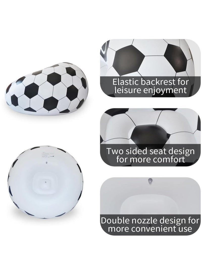 founder Football Inflatable Sofa Chair, Bean Bag, suitable for living room and bedroom, inflatable lazy sofa, camping lounge chair, portable and easy to store - Image 3