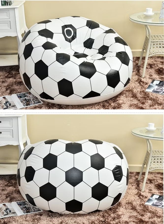 founder Football Inflatable Sofa Chair, Bean Bag, suitable for living room and bedroom, inflatable lazy sofa, camping lounge chair, portable and easy to store - Image 5