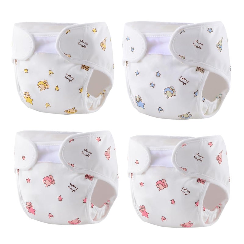 TatuDoll Reborn Baby Dolls Diapers Accessories 4Piece Pack Fit for 1724 inch Reborn Dolls Newborn Underwear Reusable Washable - Image 4