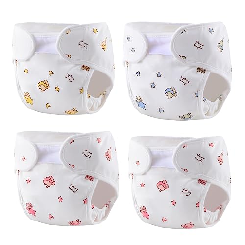 TatuDoll Reborn Baby Dolls Diapers Accessories 4Piece Pack Fit for 1724 inch Reborn Dolls Newborn Underwear Reusable Washable - Image 1