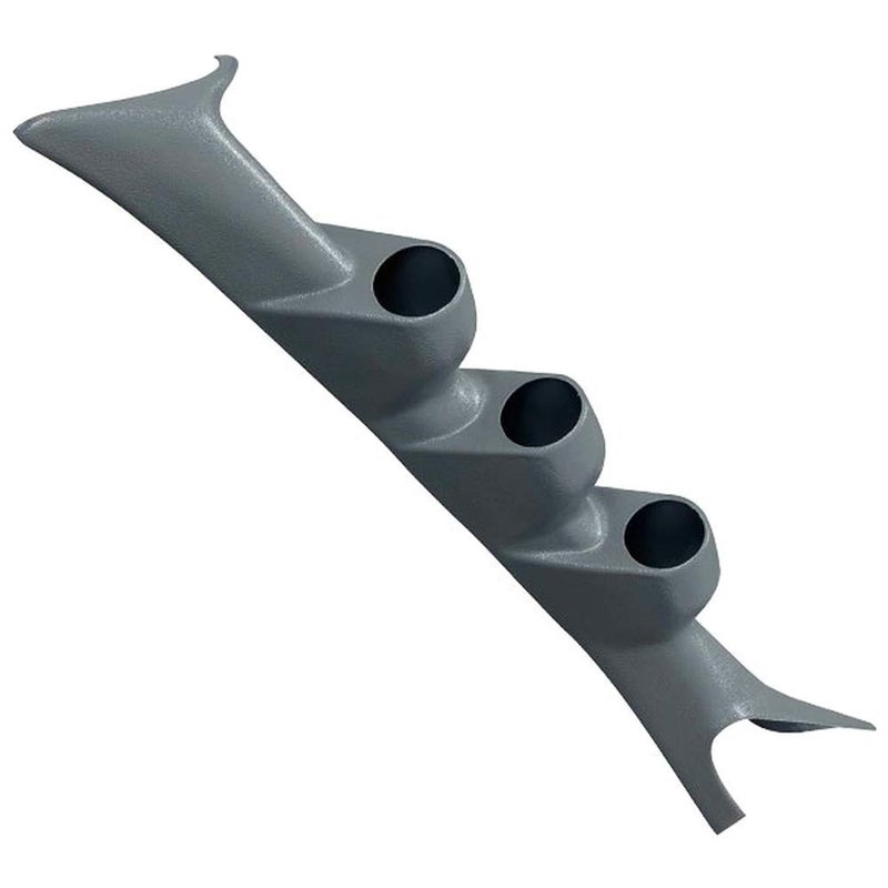 GLOWSHIFT بود عدادات عمود ثلاثي رمادي من جلو شيفت متوافق مع فورد سوبر ديوتي F-250 F-350 باور ستروك 1999-2007 - متطابق مع لون المصنع - بلاستيك ABS - محمي من الأشعة فوق البنفسجية - يركب (3) عدادات 2-1/16" (52mm) - Image 5