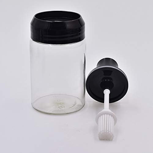 FAGVA Borosilicate Glass and Stainless Steel Seasoning Oilhoney Dispenser Bottle for Kitchen with Oil Brush Transparent Oil Dispenser with Brush for Ghee Butter Oil Stoppers 250 Ml 1 Pcs - Image 2