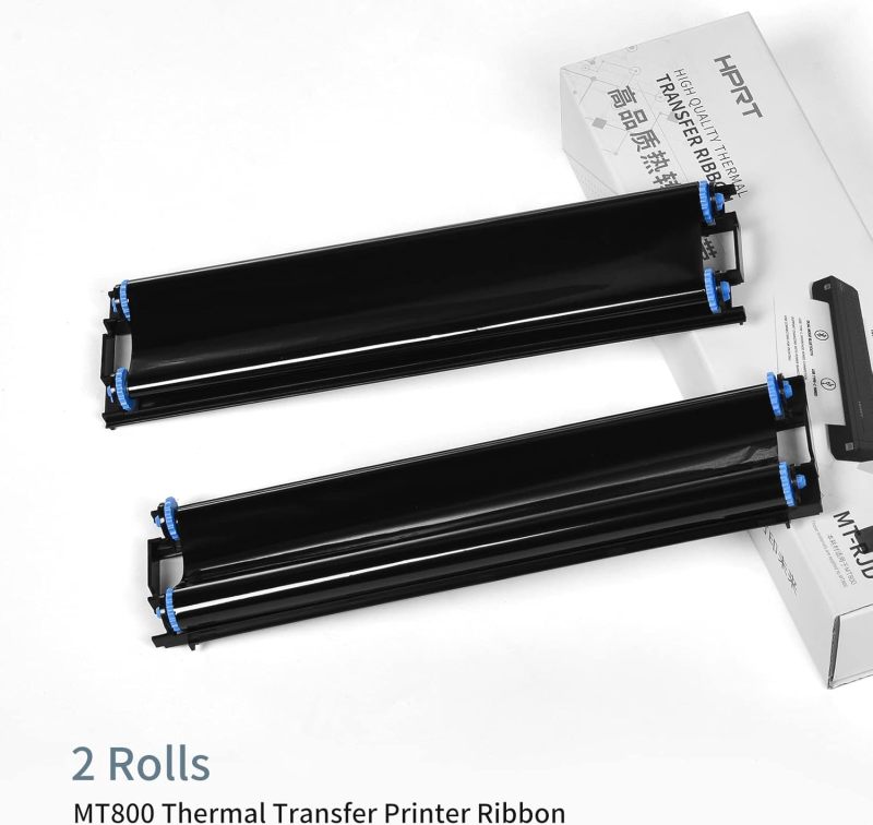 شريط النقل الحراري مع وظيفة RFID لطابعة MT800 - عدد 2 بكرة من شريط أسود من مادة PET للمكتب المتنقل - Image 3