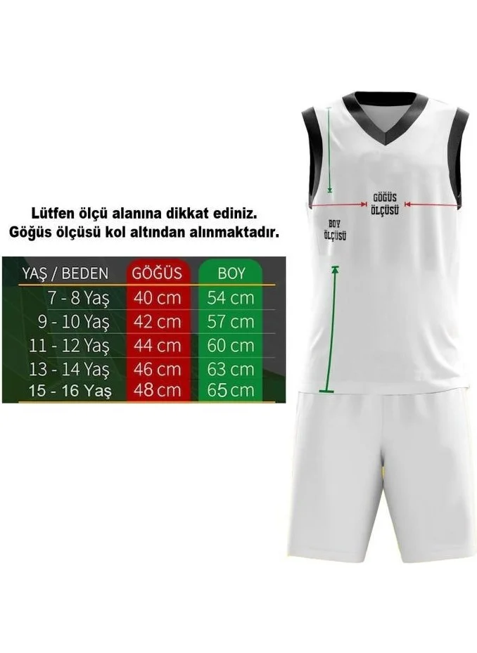 Liggo Red Kids Basketball Jersey Shorts Set