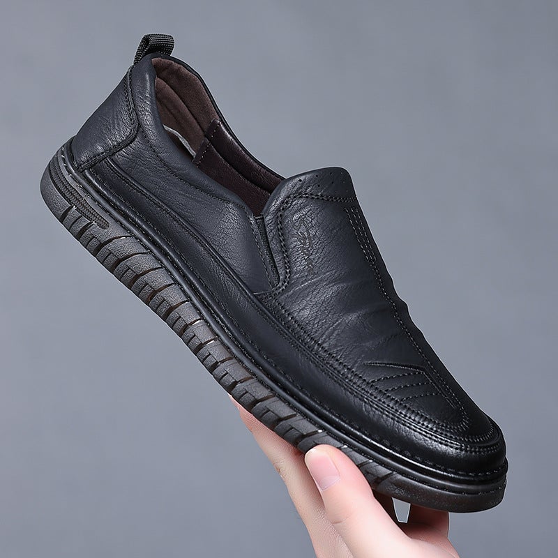 Lazy Men'S Shoes British Style Men'S Casual Shoes Leather Shoes Business Dress Casual Leather Shoes Driving Shoes - Image 1