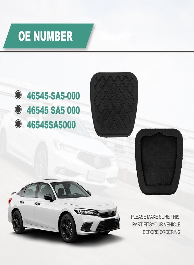 Vrasly 2 x Brake & Clutch Pedal Pad - Rubber Cover Pedal Pad Cover Replacement for Honda Civic Accord CR-V Acura 46545-SA5-000 - Image 3