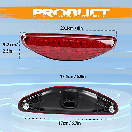 MotoParAcc Red LED Tail Light Motorcycle ATV Brake Taillights for 2005-2007 TRX400EX, 2006-2014 TRX450ER, 2004-2009 TRX450R, 2005-2006 TRX300EX, Replacement fit 33700-HP1-601 - Image 5