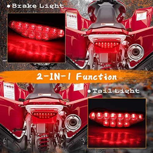 MotoParAcc Red LED Tail Light Motorcycle ATV Brake Taillights for 2005-2007 TRX400EX, 2006-2014 TRX450ER, 2004-2009 TRX450R, 2005-2006 TRX300EX, Replacement fit 33700-HP1-601 - Image 2