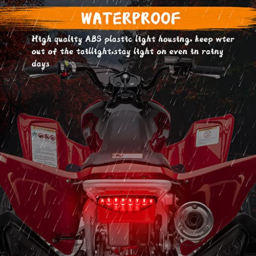 MotoParAcc Red LED Tail Light Motorcycle ATV Brake Taillights for 2005-2007 TRX400EX, 2006-2014 TRX450ER, 2004-2009 TRX450R, 2005-2006 TRX300EX, Replacement fit 33700-HP1-601 - Image 3