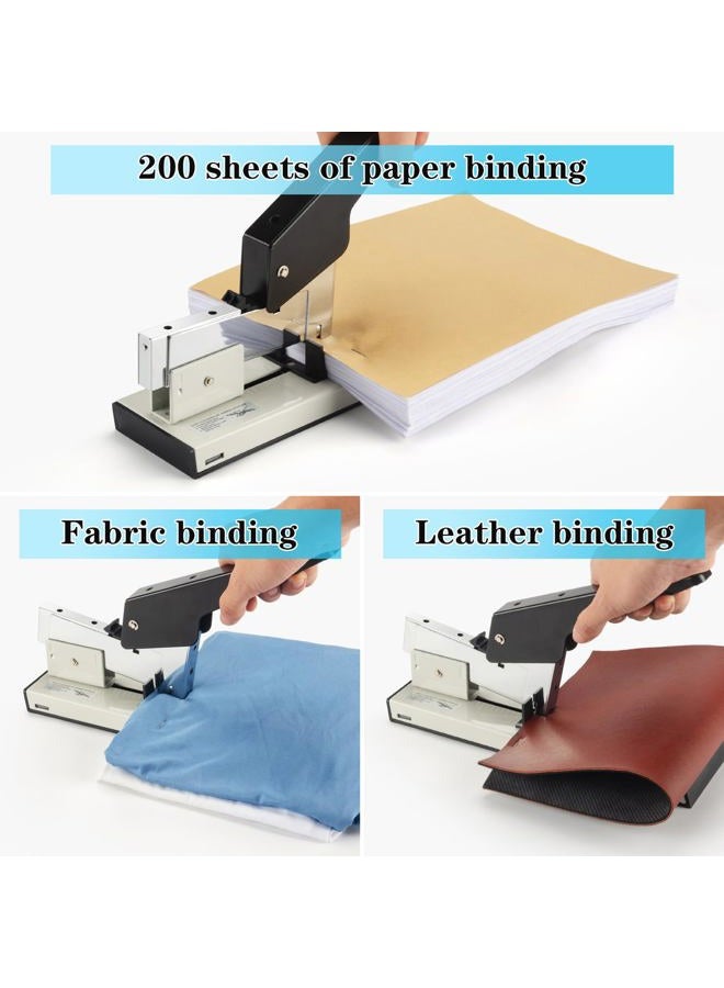 IMLIKE Heavy Duty Stapler with 2000 Staples: 200 Sheets Capacity Manual No Jam Office Stapler,Big Metal Labor-Saving Desk Stapler,Non-Slip,Include High Strength 23/13 & 23/23 Staples - Image 3