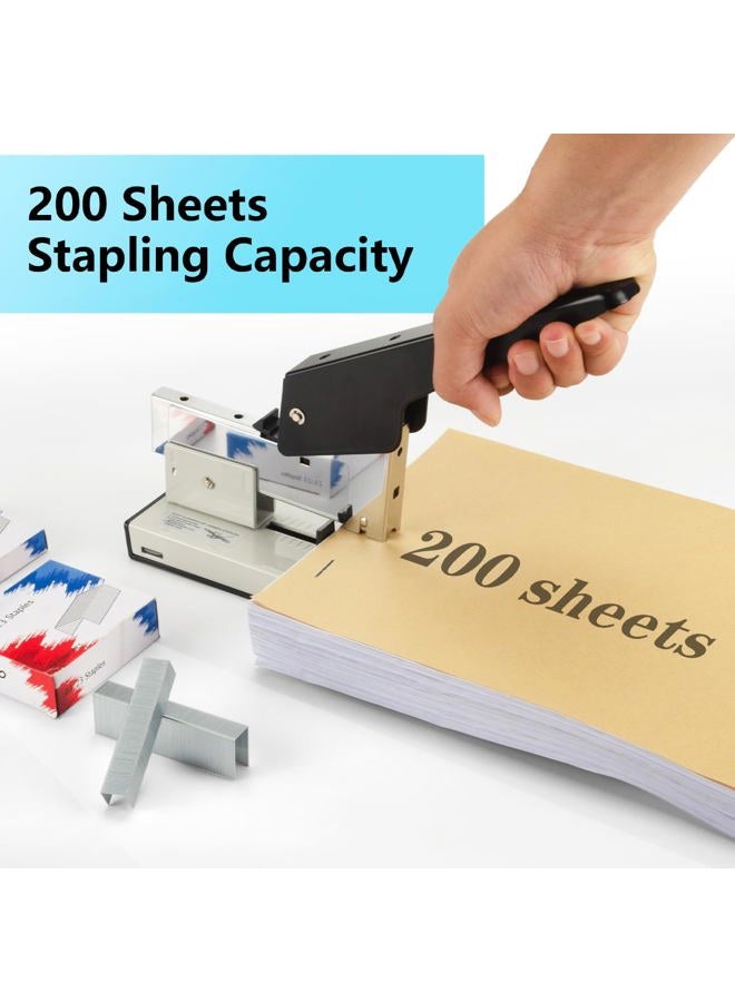IMLIKE Heavy Duty Stapler with 2000 Staples: 200 Sheets Capacity Manual No Jam Office Stapler,Big Metal Labor-Saving Desk Stapler,Non-Slip,Include High Strength 23/13 & 23/23 Staples - Image 4