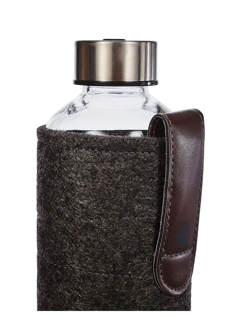 EQUA Glass Water Bottle - 25 oz - Leak Proof and BPA Free - from Borosilicate Glass and Felt Cover for Extra Protection 750ml - Image 3