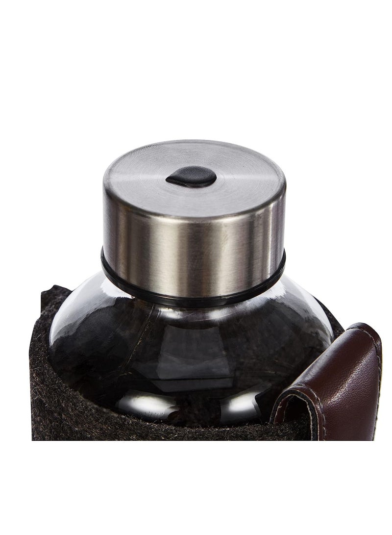 EQUA Glass Water Bottle - 25 oz - Leak Proof and BPA Free - from Borosilicate Glass and Felt Cover for Extra Protection 750ml - Image 4