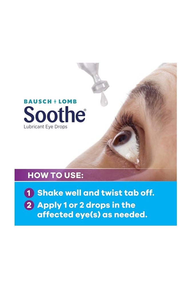 Bausch + Lomb Soothe Eye Drops by Bausch & Lomb, Preservative-Free, Long-Lasting Dry Eye Relief, Hydrating and Comforting, Suitable for Sensitive Eyes, Single-Use Vials, 30 Count - Image 5