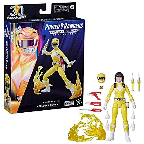 Power Rangers Lightning Collection Remastered Mighty Morphin Yellow Ranger 6-Inch Action Figure, Toys for Boys and Girls Ages 4 and Up - Image 2