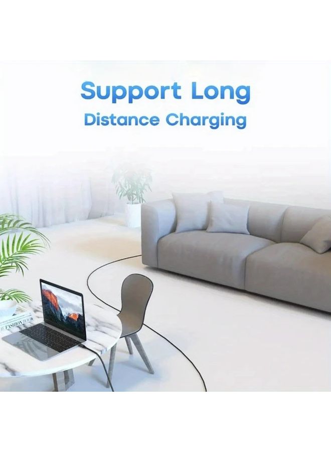 كابل USB من النوع C بطول 5 أمتار لشحن سريع ونقل بيانات باللون الأسود - Image 2
