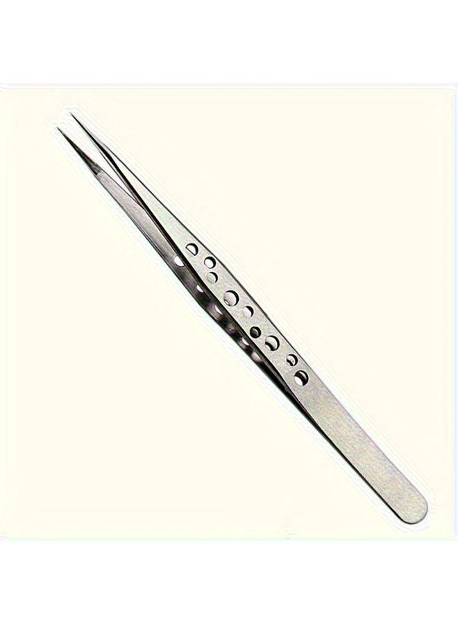 Stainless Steel Medical Tweezers Straight Tip Precision Laboratory Tool - Image 1
