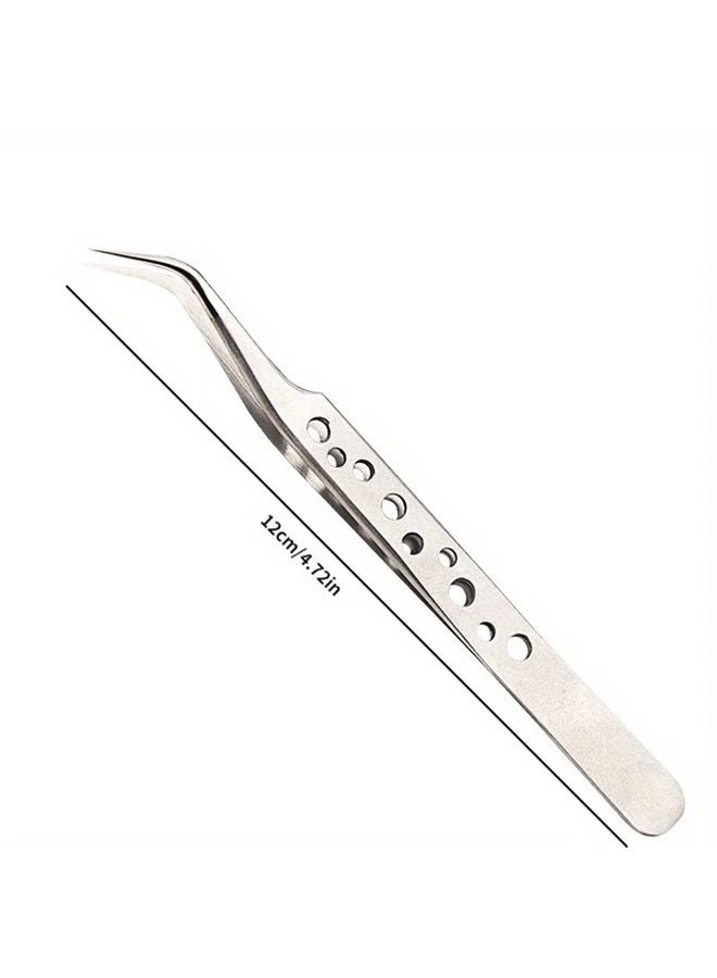 Stainless Steel Medical Tweezers Straight Tip Precision Laboratory Tool - Image 4