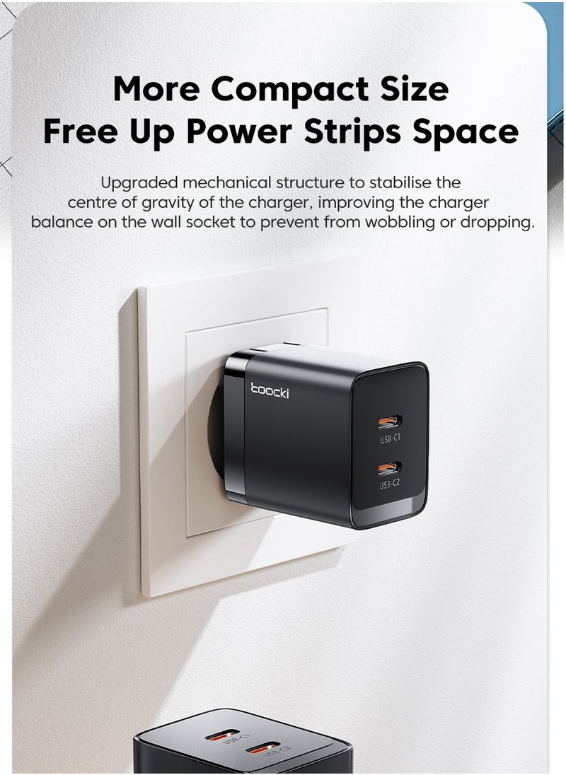 toocki 40W GAN Technology Fast Charger - Type C Adapter for iPhone 15 Pro Max Plus, Samsung S23, iPad - Rapid Charging Solution  - Image 5