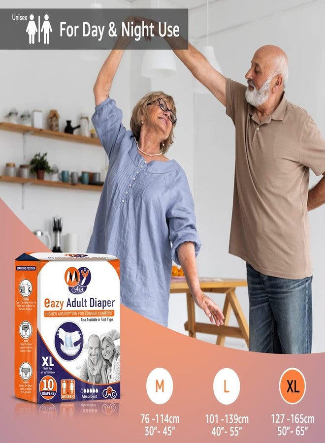 MYAID Unisex Easy Adult Diaper X-Large size. Tape Style. Higher Absorption & Longer Comfort - XL Size (10 Pc) Pack of 1 - Image 5