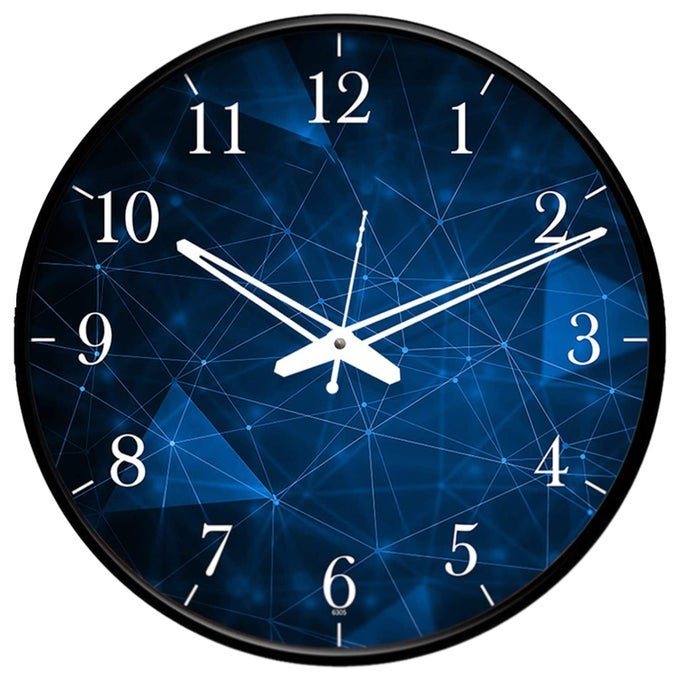 WALL CLOCK 12 SILENT QUARTZ DECORATIVE LATEST ANALOG WALL CLOCK FOR LIVING ROOM CLASSIC BATTERY OPERATED ROUND EASY TO READ FOR BEDROOMOFFICESCHOOLHOMEOFFICEROOMKITCHEN NAVY