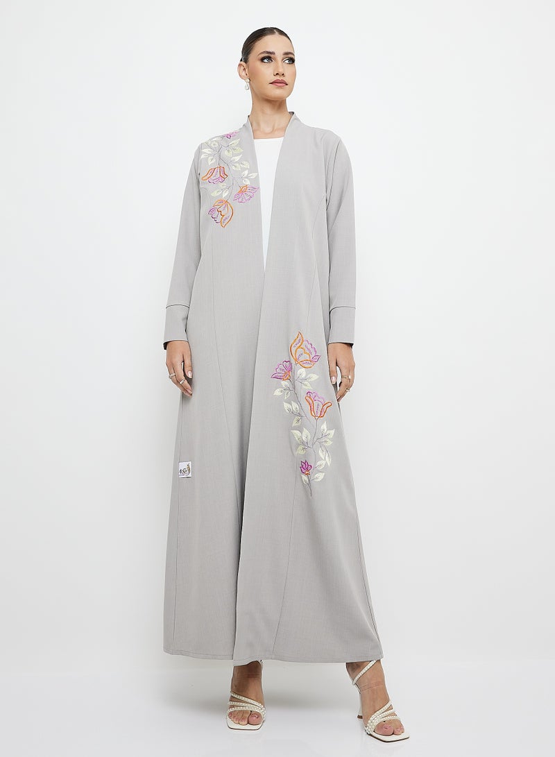 Rosette Abaya Stylish Embroidery Mix Color Abaya - Image 1