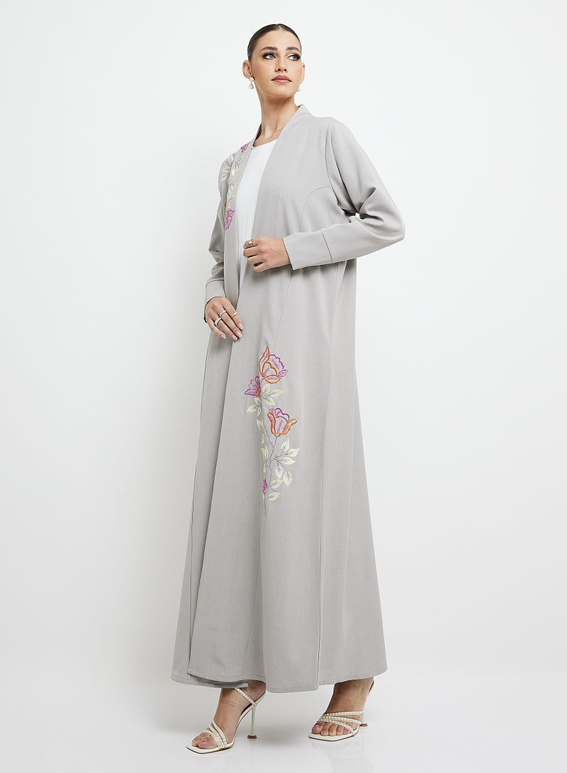 Rosette Abaya Stylish Embroidery Mix Color Abaya - Image 2